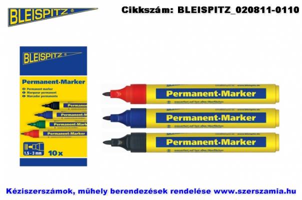 BLEISPITZ jelölőfilc d1,5-3,0mm fekete 10db No.0631