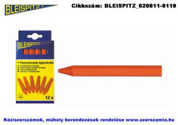 BLEISPITZ fajelölő kréta fluoreszkáló-narancs 12db No.0259